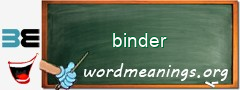 WordMeaning blackboard for binder